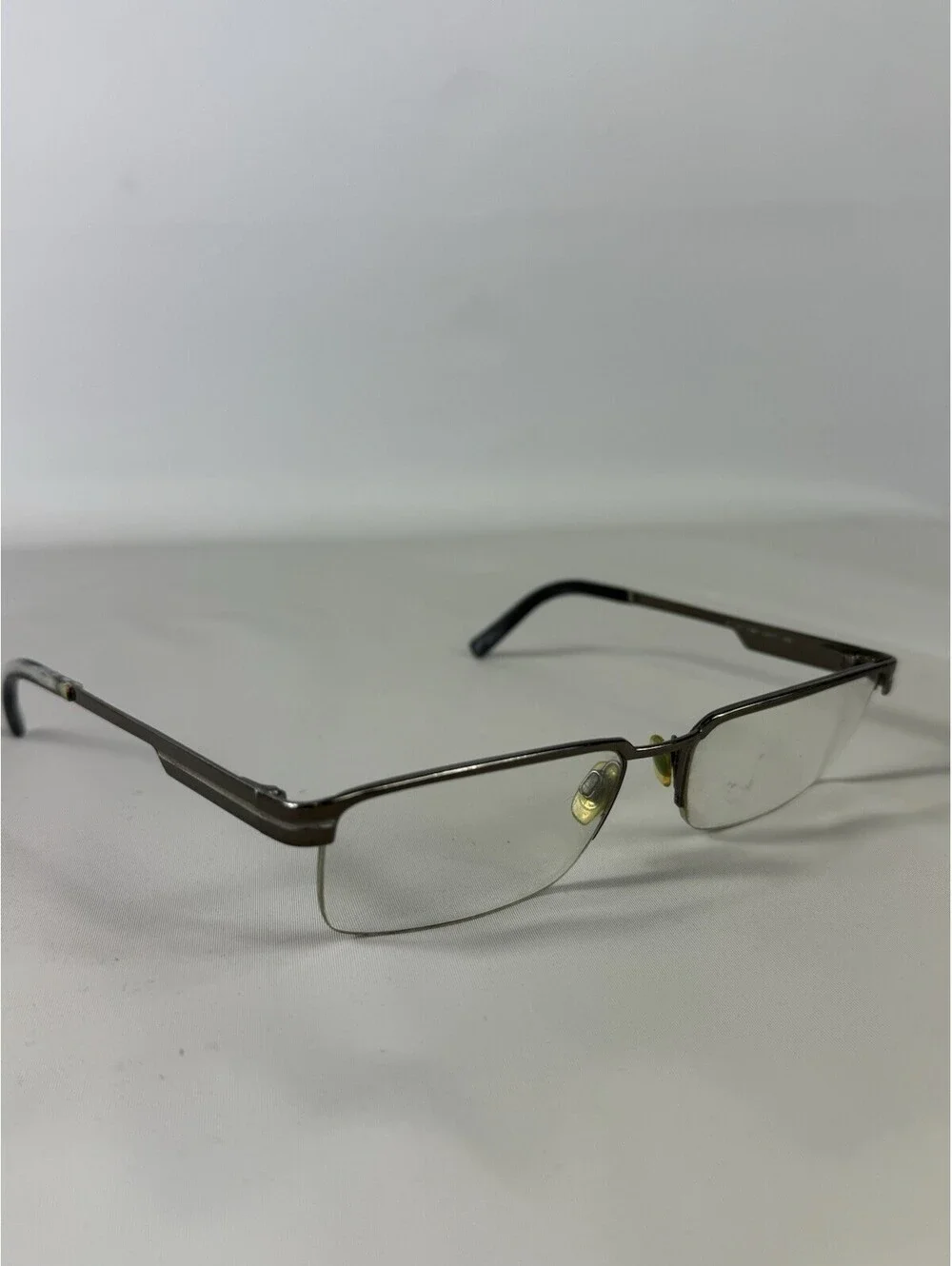 Burberry Eyeglasses B 1170 1094 Silver Black Half Rim Frame Italy 53[]17 140